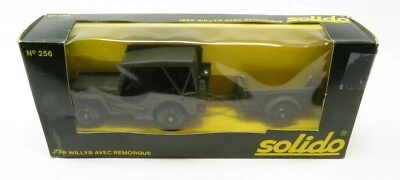 Solido 0003 DIE CAST-Jeep Willys AVEC REMORQUE NIB  - Image 1 of 2