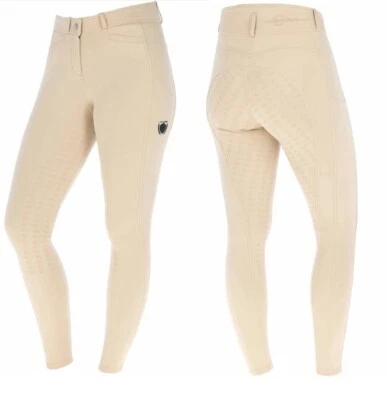 COVALLIEO Covalliero Reithose Grip Damen FS24, Vollbesatz Gr.38 42 M XL irish cream T11