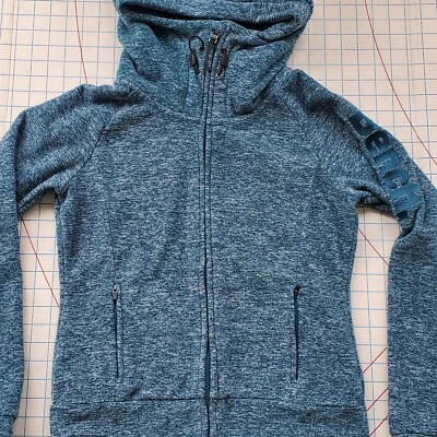 Bench Hoodie Sweatshirt Women's Size Medium Spell Out Warm Thumb Hole Blue - Image 1 of 4