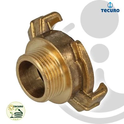 tecuro Schnellkupplung mit Außengewinde Messing blank