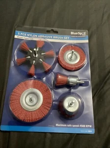 Bluespot 5 PCE Nylon Abrasive Brush Set Ideal For Removal Of Scale And Rust - Picture 1 of 2
