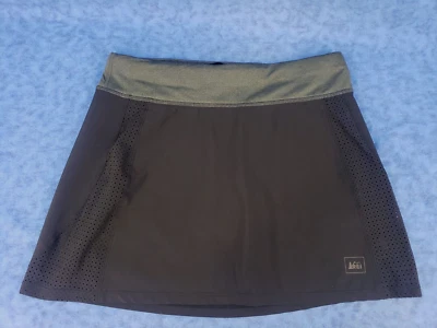 REI Mujeres Skort TALLA S Negro Golf Tenis Falda Pantalones Cortos Poliéster Spandex Foto 1 de 4