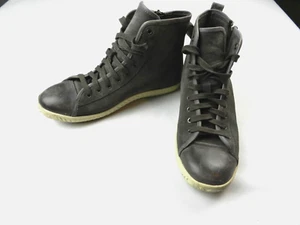 Tenis John Varvatos Hi Top Star EE. UU. Para Hombres Talla 8 M Gris Cremallera Cuero - Imagen 1 de 11