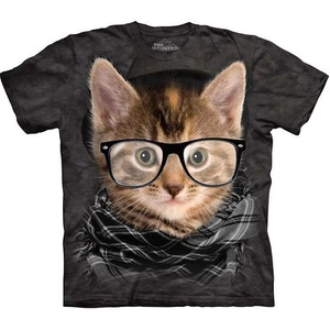 Hipster Kätzchen Shirt, Marke Berg, auf Lager, Katzengeschenke, klein - 5X, Grafik - Bild 1 von 2
