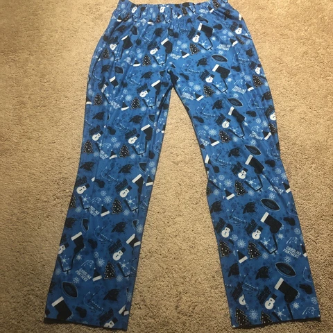 Carolina Panthers NFL Team Apparel Fleece Pajama Pants Elastic Waist Mens Size L Cover
