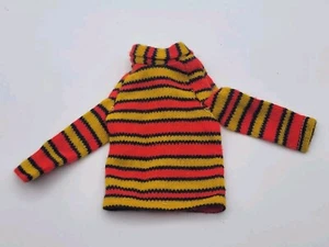 Vintage 1971 Ken #1438 Ski Szene gestreifter Strickpullover nur Winter TLC Puppe Mod - Bild 1 von 11