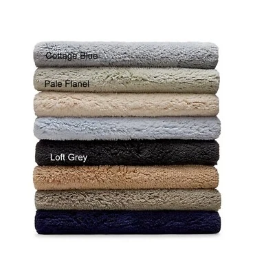 Alfombra de baño Ralph Lauren Payton 17" X 24" tipo spa de lujo suave algodón franela pálida Foto 1 de 2