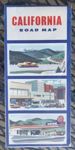 1956 California road map Union 76 oil gas route 66 - Picture 1 of 4