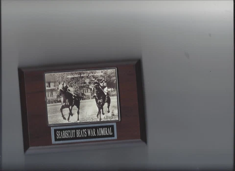 SEABISCUIT BEATS WAR ADMIRAL PLAQUE HORSE RACING TURF Cover