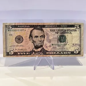 320K Print Star $5 Dollar Bill Series 2013 * Rare US Star Note US Paper Currency - Picture 1 of 2