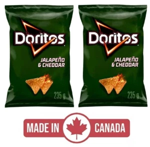 2-Pack Doritos Tortilla Chips Jalapeno & Cheddar (235g) Canada Snacks Crispy Yum - Picture 1 of 2