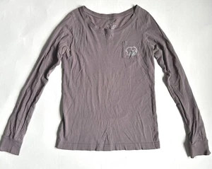 Elfenbein Ella SaveTheElephants grau lila Langarm 100% Baumwolle T-Shirt Gr. XXS - Bild 1 von 10