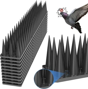Bird Spikes,20 Pack Deterrent Spikes for Outside,Bird Black - Picture 1 of 6