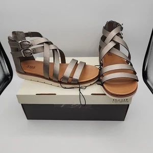 A.N.A. A New Approach Normin Pewter Strappy Sandles Shoes Size 8 M - Picture 1 of 9
