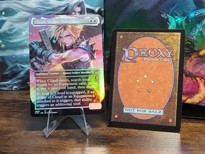 DIY Cloud Midgar Mercenary Foil Borderless Playtest Card Mtg Final Fantasy - Picture 1 of 3