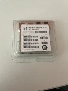 HP HPE MSA 2040 2050 10G iSCSi SFP+ Transceiver Module 721000-002 - Picture 1 of 2