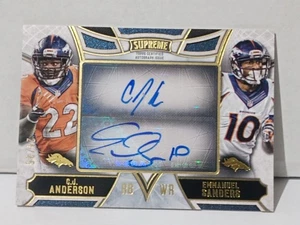 2015 TOPPS SUPREME DUAL AUTOGRAPH DENVER C.J.ANDERSON/EMMANUEL SANDERS#24/25 VGC - Picture 1 of 7