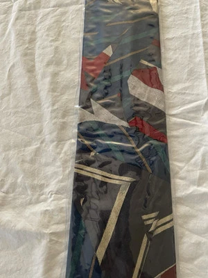 Nuevo Corbata Abstracta Retro Vintage Dead Stock Años 80 Claude Montana 100% Azul Seda Foto 1 de 3