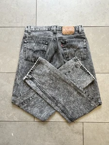 Vintage 80s Levis 501 Acid Wash Faded Distressed Made In USA Denim Jeans 30x30 - Picture 1 of 21