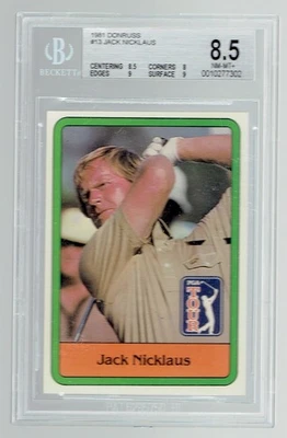 1981 Donruss JACK NICKLAUS #13 BGS 8.5 9 9 8.5 8 Near Mint + Rookie HOF - Image 1 of 2