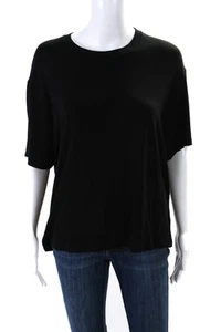 ATM Womens Short Sleeve Crew Neck Oversize Top Tee Shirt Black Size Small - Picture 1 of 5