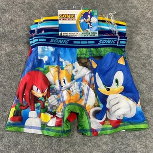 Sega Sonic the Hedgehog Boys 4-PACK  Boxer Briefs Underwear Multicolor Sz 10 - Picture 1 of 7