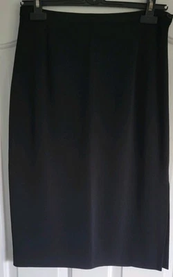 Windsmoor Lined Black Side Closure & Side Split Midi Skirt Size 10 (28" waist) - Image 1 of 3