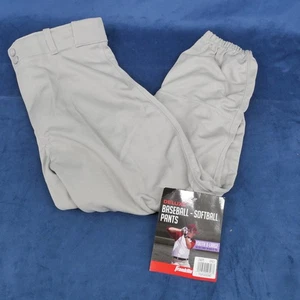 Franklin Sports Unisex Youth Baseball Pants - Grey - X-Large - Picture 1 of 14