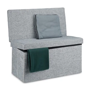 Baul almacenamiento taburete plegable puff organizador 77 L 9 kg ligero - Imagen 1 de 24