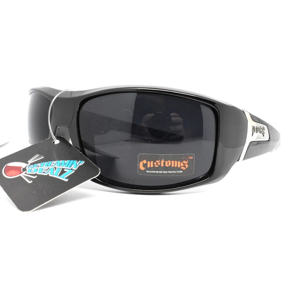Pugs Customs Style 911 Black Wrap  Sunglasses - NEW CONDITION - Image 1 of 4