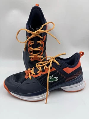 Lacoste Athletic Womens Blue Navy/Orange Sneakers Shoes Size 8 Goodyear Sole - Image 1 of 4