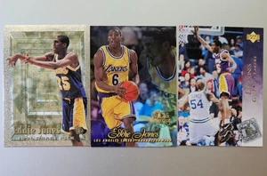 Eddie Jones 3 Card Lot 1995 Upper Deck  RC/ 1995 Embossed RC / 1997 FL Showcase - Picture 1 of 3