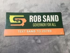 Rob Sand Sticker Iowa Governor Race Governor For All 8.5" X 3.5" - Picture 1 of 7