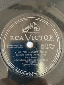 10" 78 RPM-Perry Como- IF/ZING ZING ZOOM ZOOM- RCA Victor 20-3997 A & B, 1950 - Picture 1 of 5