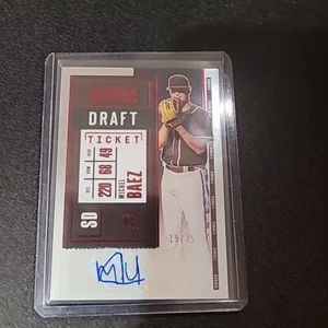 2020 Panini Contenders - Rookie Ticket 2 Red Ticket /75 #152 Michel Baez- AU, RC - Picture 1 of 2