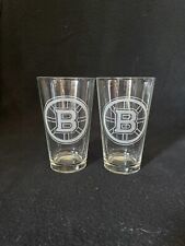 Boston Bruins Hand Etched (with a Dremel) Pint Glasses!
