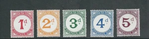 TRISTAN da UNHA 1957 POSTAGE DUES (Scott J1-J5) VF MNH - Picture 1 of 1