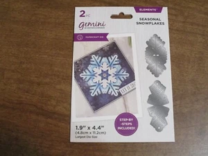 GENINI PAPERCRAFT DIE SEASONAL SNOWFLAKES 1.9'' X 4.4'' - Picture 1 of 1