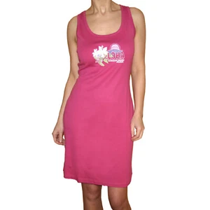 genial Sommerkleid Kleid Gr.36/38 100% Cotton Shirtkleid Jersey Pink Aloha-Druck - Bild 1 von 2