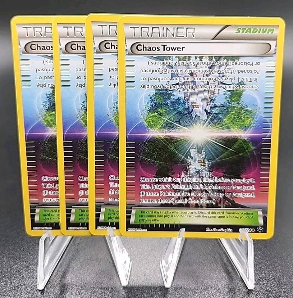 X4 Chaos Tower 94/124 XY Fates Collide Pokemon Card Trainer Playset - Image 1 of 1
