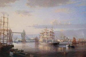 S. FRANCIS SMITHEMAN Cutty Sark Tower Bridge, London c. 1895 Signed Ltd Edition - Picture 1 of 1