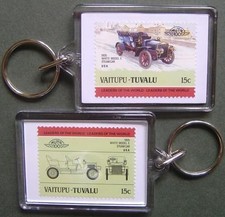 1905 WHITE Model E Steam Car Stamp Keyring (Auto 100 Automobile)
