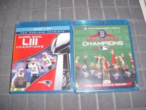 2 NEW BLURAY NEW ENGLAND PATRIOTS BOSTON RED SOX, SUPER BOWL LIII 2018 W. SERIES - Imagen 1 de 2