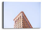 Flatiron Building And Light Blue Sky Canvas Wall Art Picture Home Decoratio...