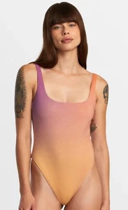 NWT RVCA Cheeky GOLDEN STAPLE ONE-PIECE SWIMSUIT. Size Small 8. - Picture 1 of 6