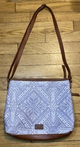 The Sak Hasley Gray Ivory Geometric Pattern Leather Cross-Body Bag EUC! Ret. $89 - Picture 1 of 15
