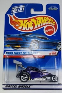 1999 Hot Wheels Prime Edizioni * Fiat 500C * Viola Collector #919 1:64 11/26 - Foto 1 di 5