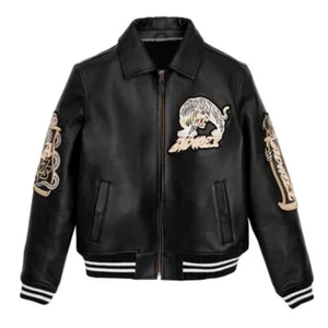 Men's Avirex Cowhide Bomber Jacket Authentic leather jacket - Picture 1 of 3