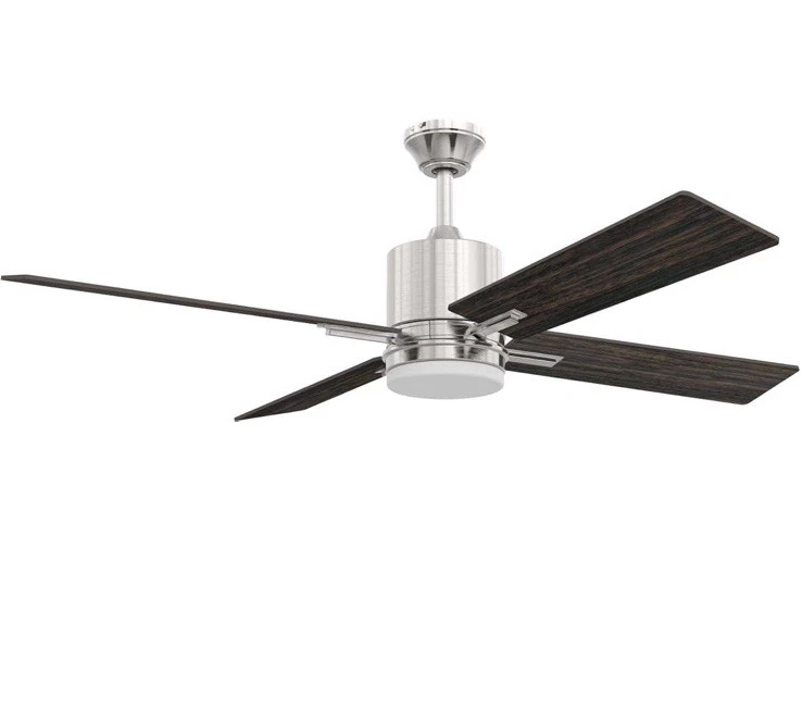 CRAFTMADE Teana 52 in. Indoor Walnut Satin Chrome Ceiling Fan NIB TEA52 CH 4 - Image 1 of 4