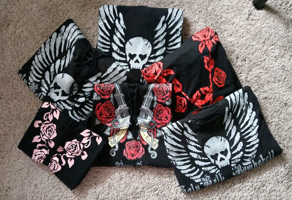 Lote de 6 camisetas Demi Loon de motociclista cortadas em excelente estado usado algumas vezes - Imagem 1 de 4